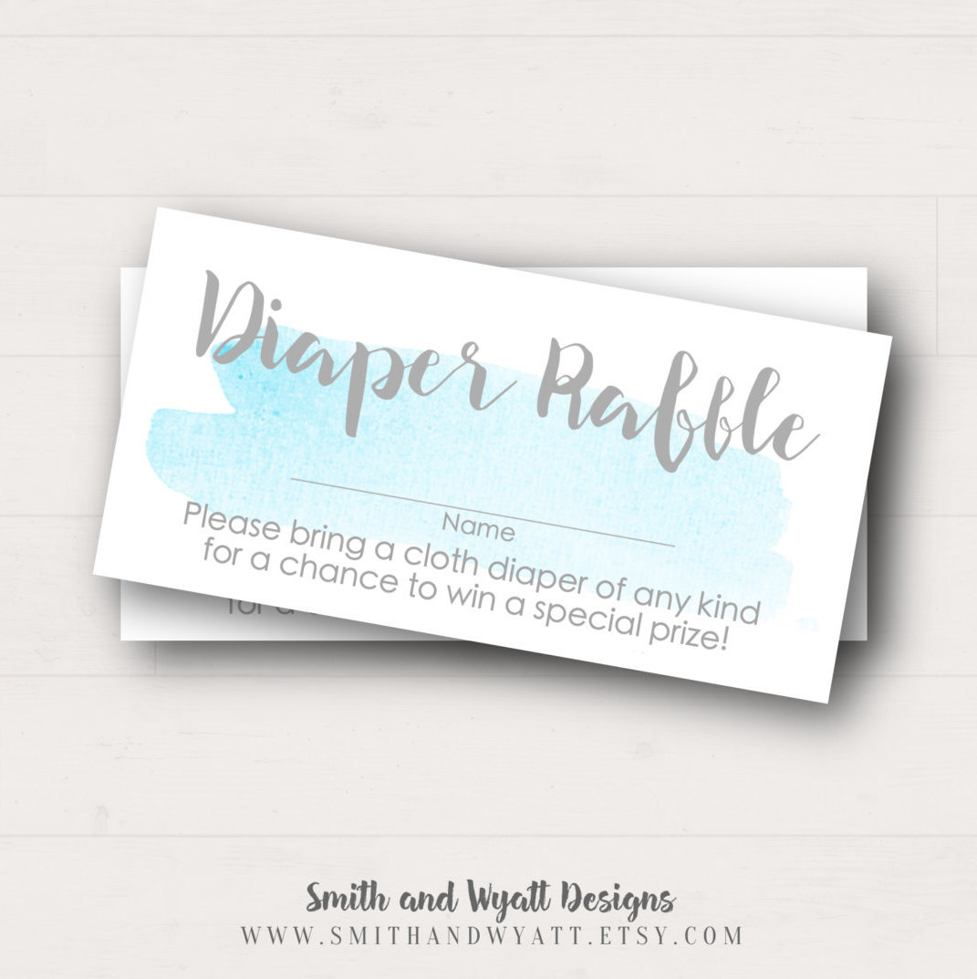 Printable Cloth Diaper Raffle Invitation