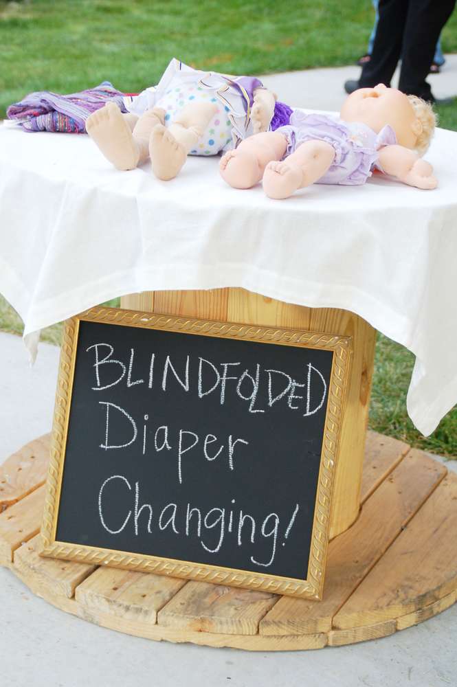 Blindfolded Diaper Changing Game