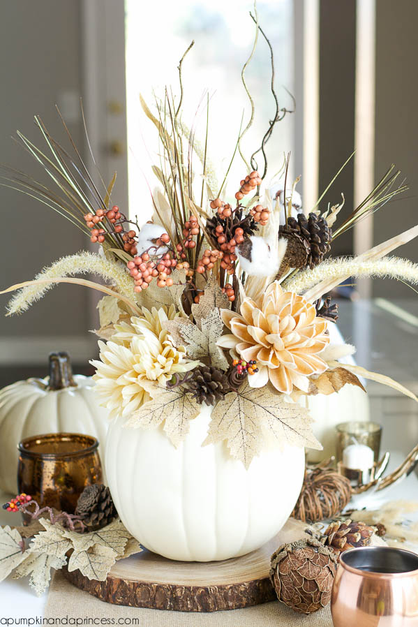 DIY Faux White Pumpkin Vase