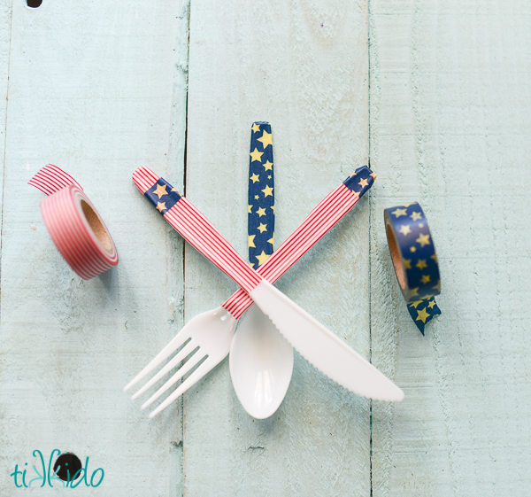 Washi Tape Plastic Silverware