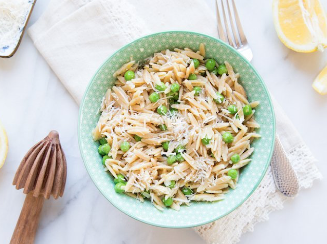 One-Pan Lemon Orzo With Parmesan & Peas