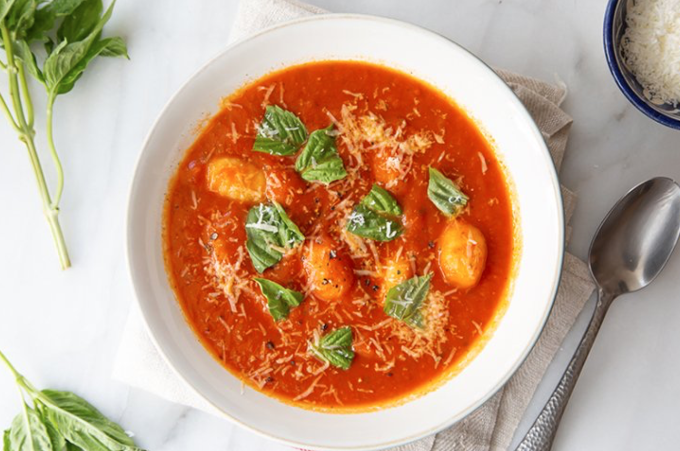 Tomato Basil Soup With Gnocchi