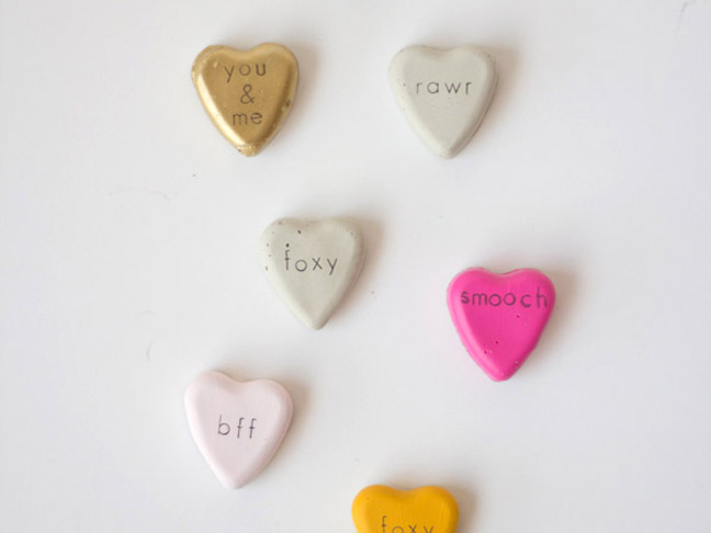 DIY Concrete Hearts
