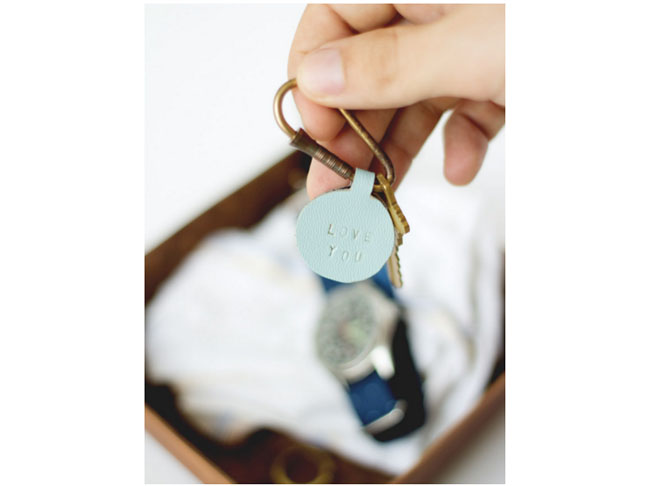 Personalized Leather Key Chain