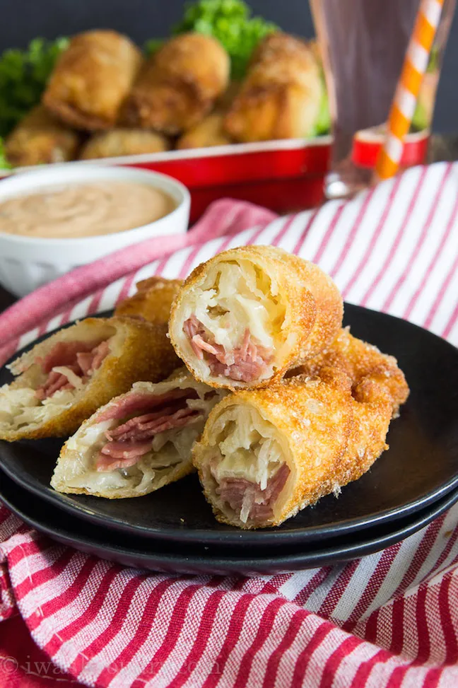 Reuben Egg Rolls