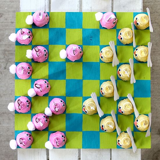 DIY Easter Checkers