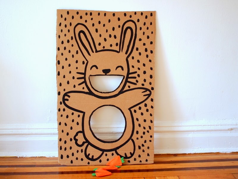 DIY Bunny Bean Bag Toss Easter Game