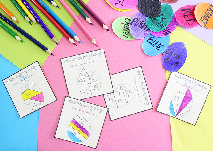 Easter Egg Coloring Bingo Game