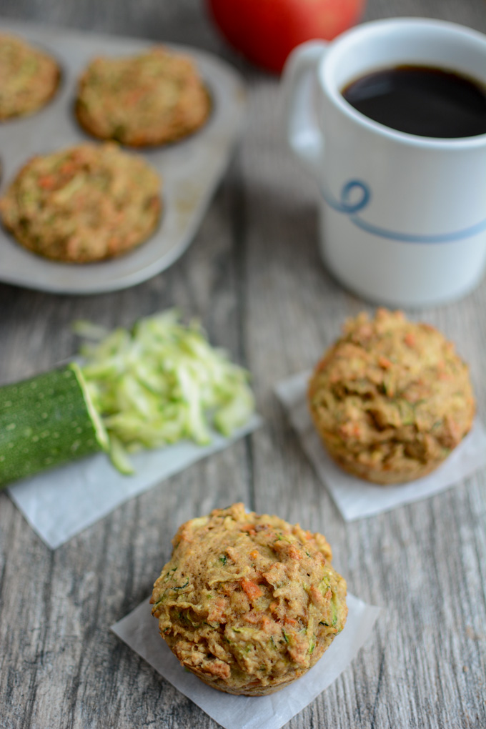 Zucchini Carrot Apple Muffins