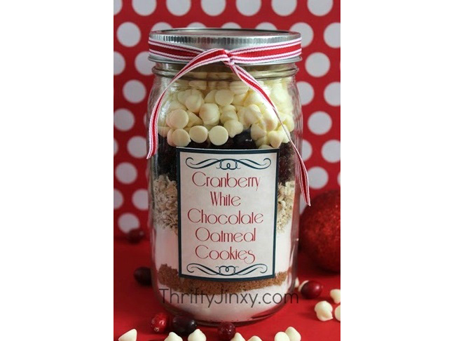 Cranberry White Chocolate Oatmeal Cookie Jar