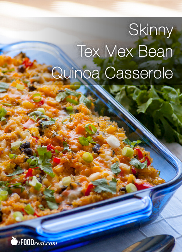 Skinny Tex Mex Bean Quinoa Casserole