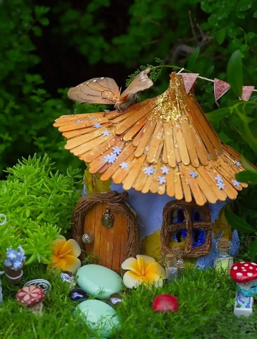 Popsicle Stick Fairy Garden Idea