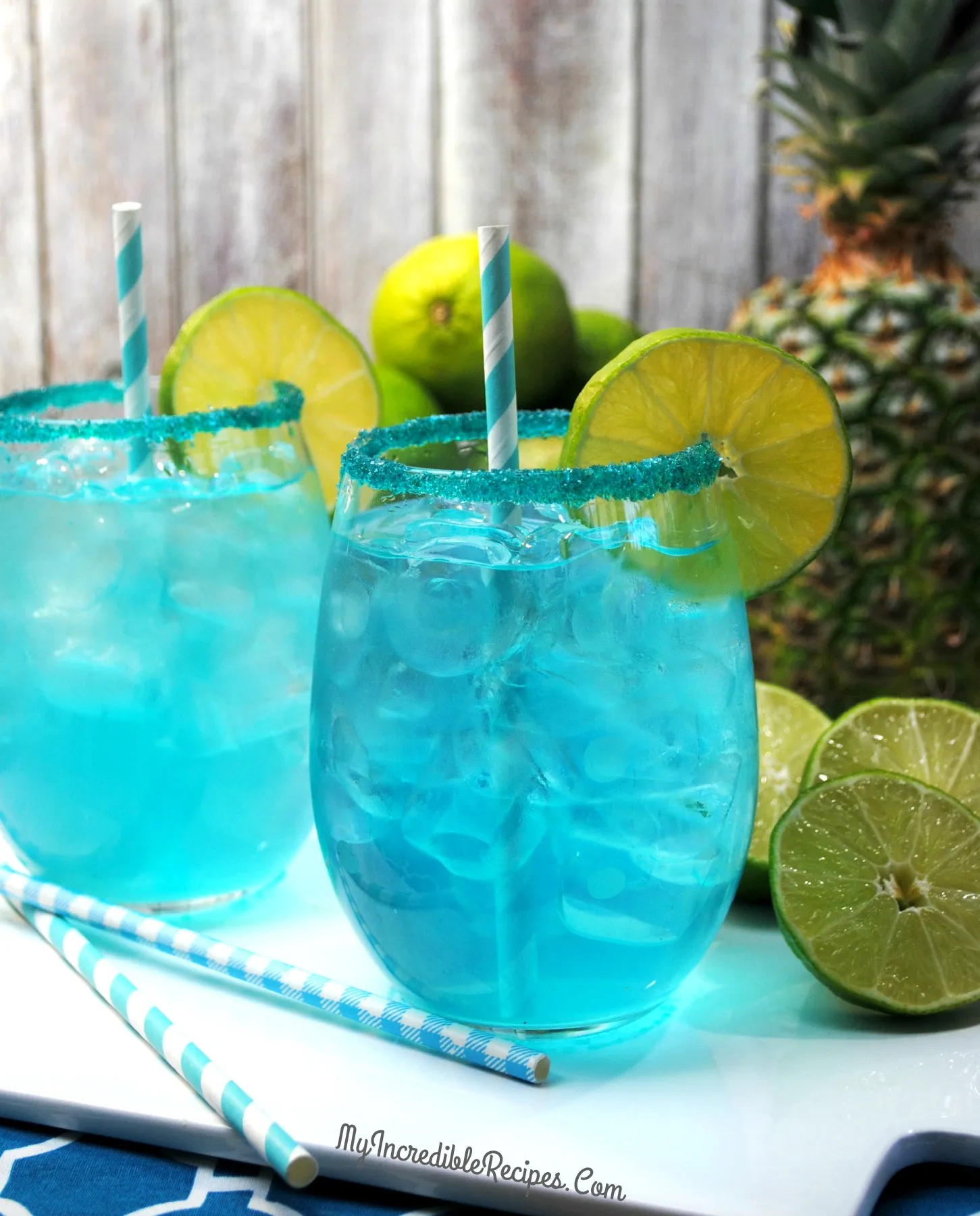 Blue Pineapple Margaritas