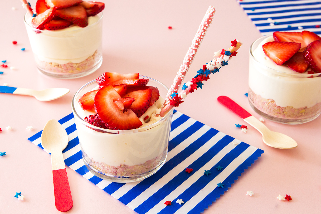 No-Bake Pocky Cheesecake Cups