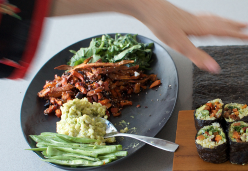 Avocado and Brown Rice Sushi Roll