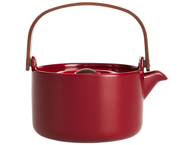 Red Marimekko Oiva Teapot 