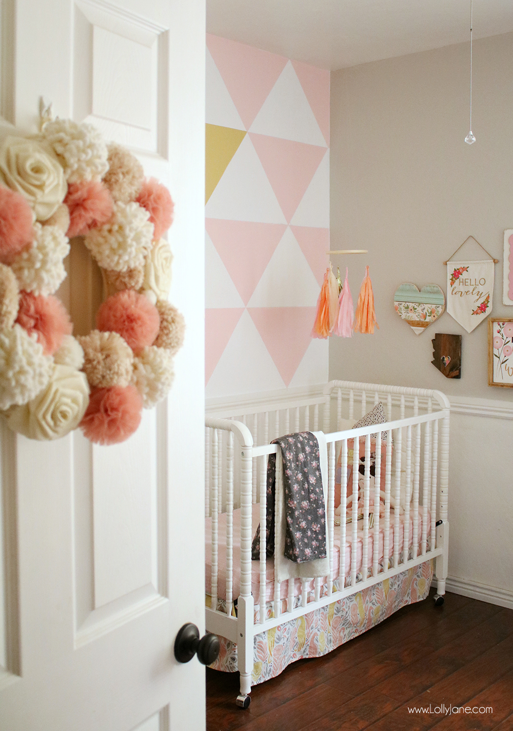 Easy Painted Triangle Wall