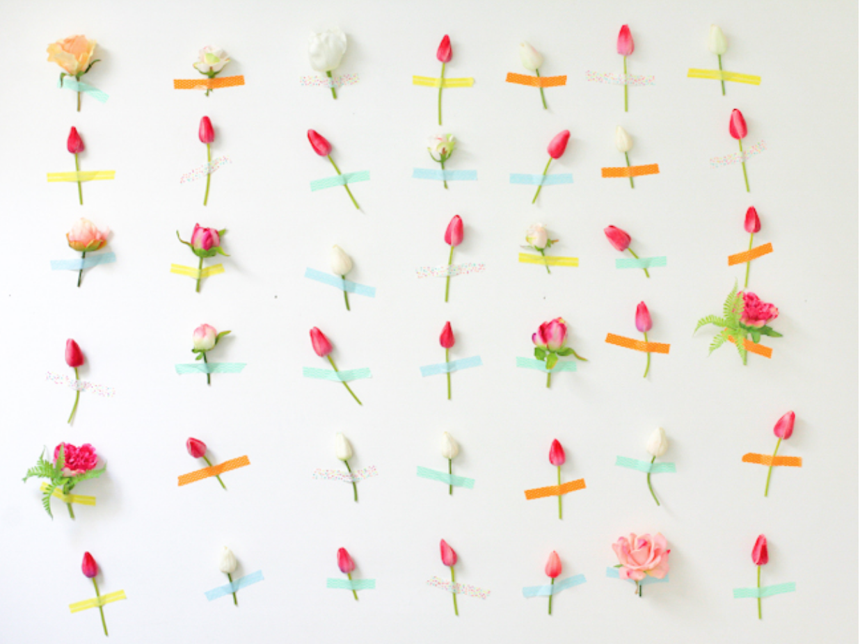 DIY Flower Accent Wall