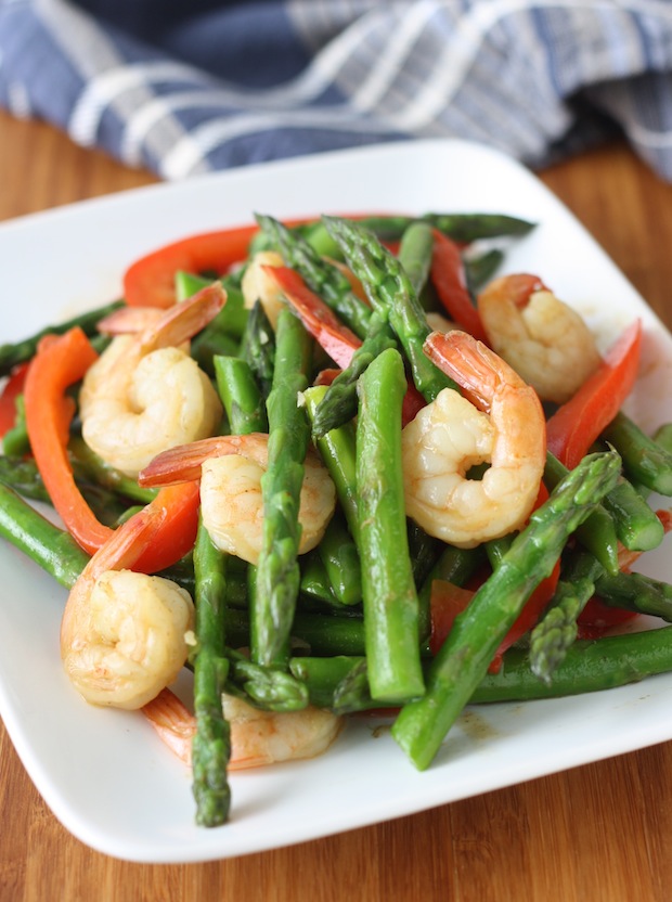 Thai-Style Asparagus and Shrimp Stir-Fry