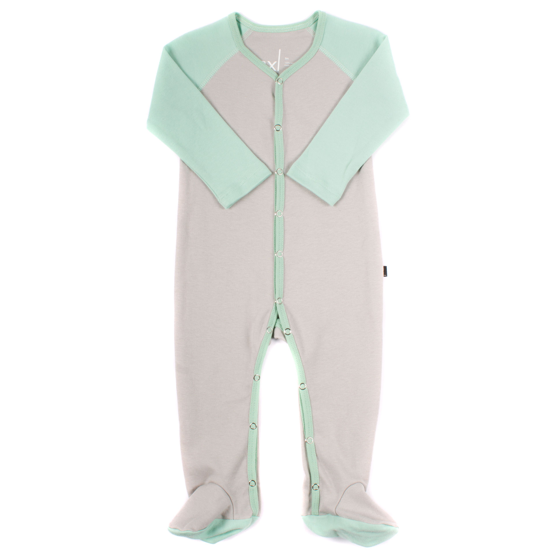 AXL Organic Cotton Mint Footie Pajamas