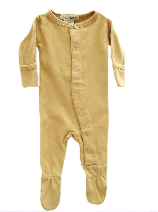 L'oved baby coverall in caramel  L'ovedbaby Gloved-Sleeve Overall in Caramel