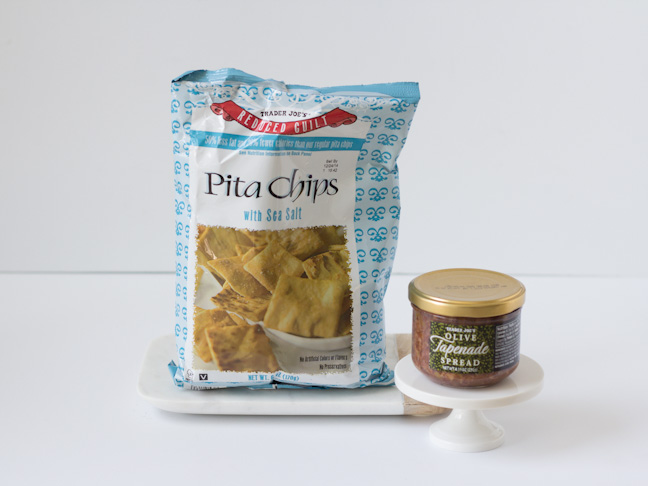 Olive Tapenade Spread and Reduced Guilt Pita Chips