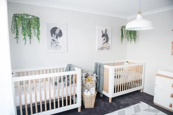 Minimal Nursery for Twins