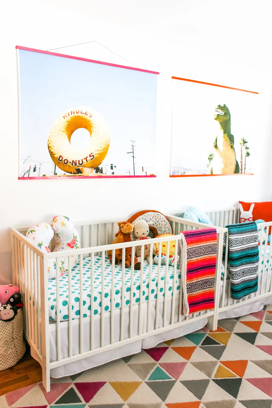 Bright, Bold Nursery for Twins