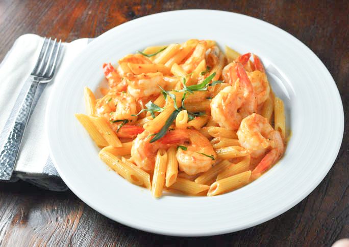 Creamy Tarragon Shrimp With Penne