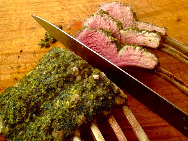 Pesto Crusted Rack of Lamb