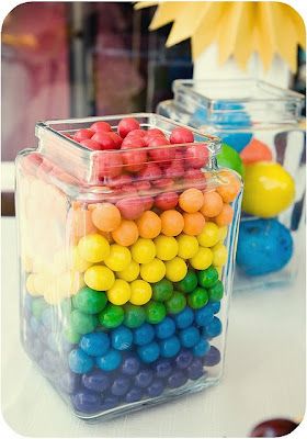 Rainbow Gumball Vases