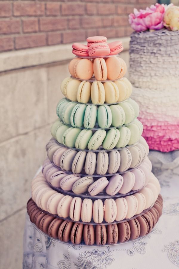 Rainbow Macaron Tower