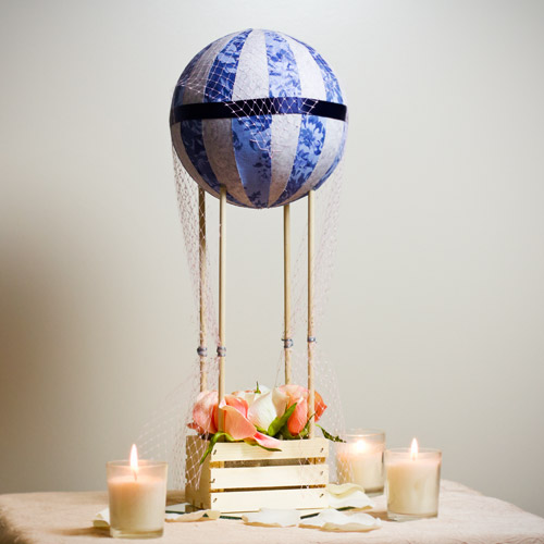 Fabric Striped Hot Air Balloon
