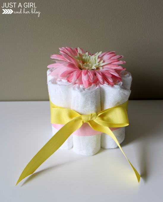 Bow Wrapped Diaper Vase