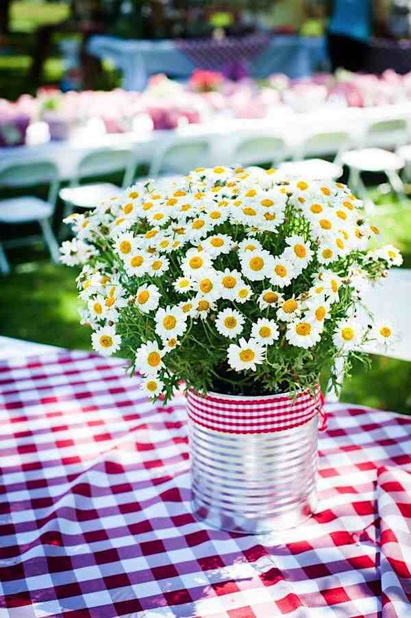 Picnic Style Bucket of Flowers