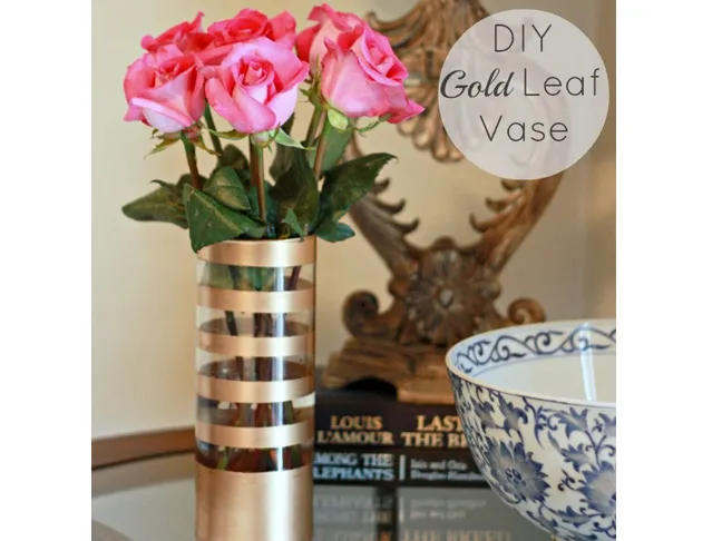 DIY Gold Leaf Vase