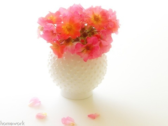 Faux Milk Glass Vase