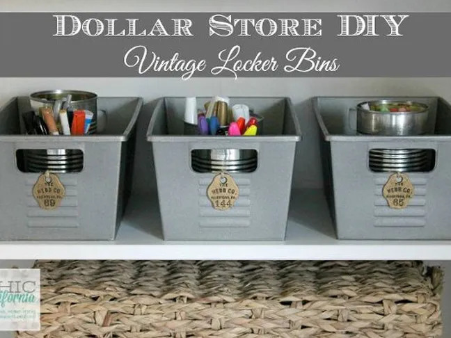 DIY Vintage Locker Bins