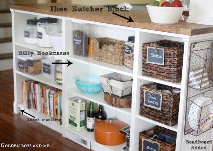 Kitchen Island from Bookcases