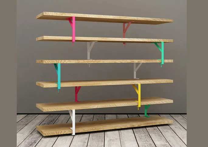  DIY Colorful Shelves