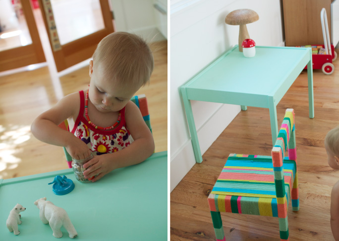 Yarn Wrapped Kid's Chair