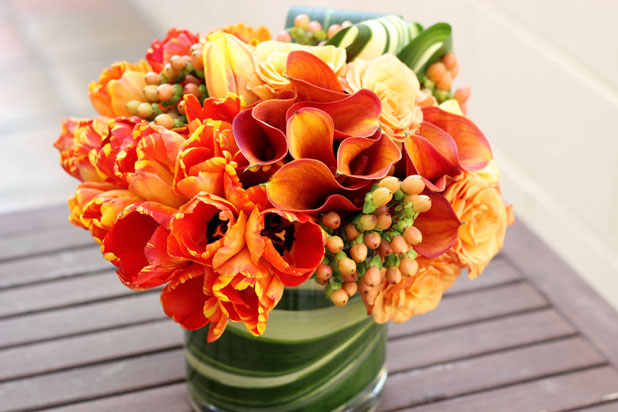 Wrap Leaves Inside the Vase