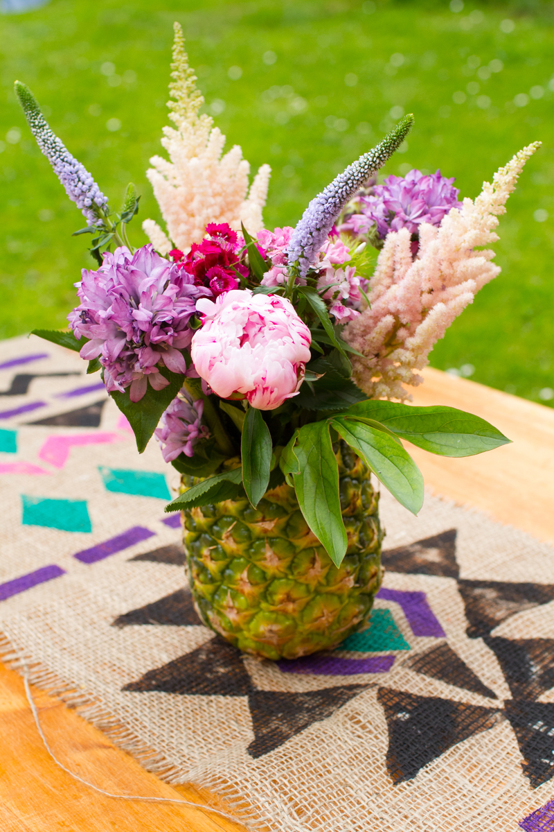 Put Flowers in a Pineapple