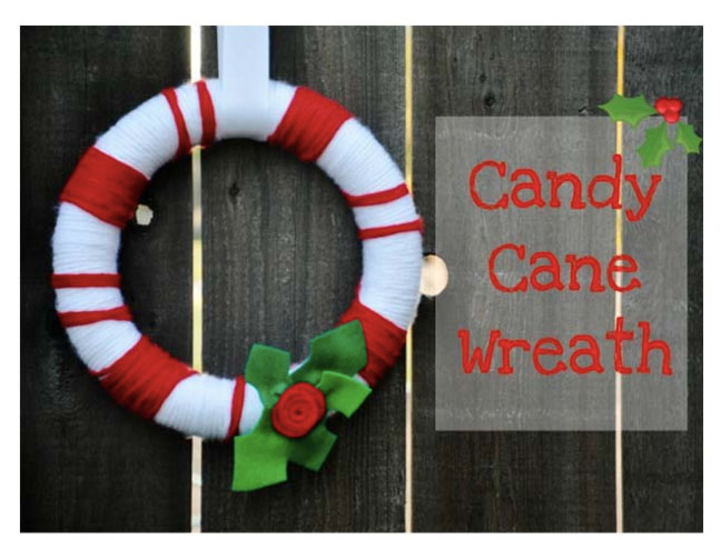 Candy Cane Wreath