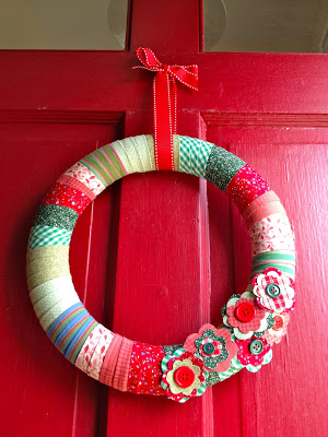 Fabric Wrapped Wreath