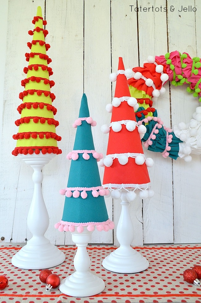 Pom Pom Paper Trees