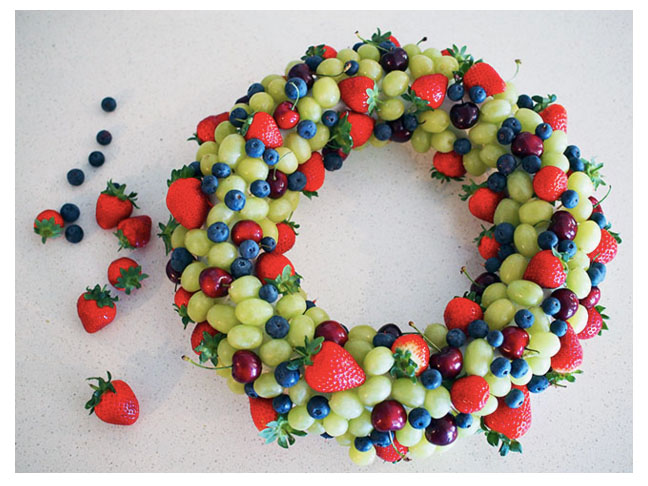 Edible Fruit Wreath