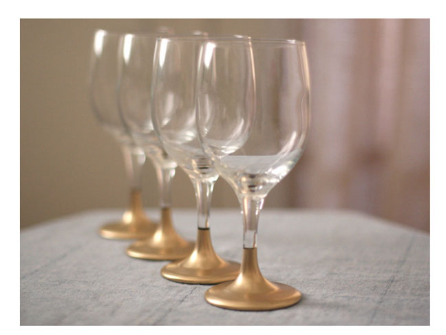 Gold Dipped Holiday Glasses