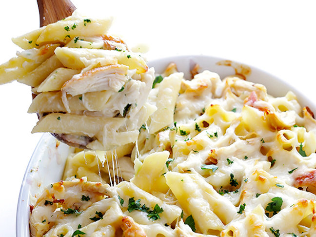 Chicken Alfredo Baked Ziti