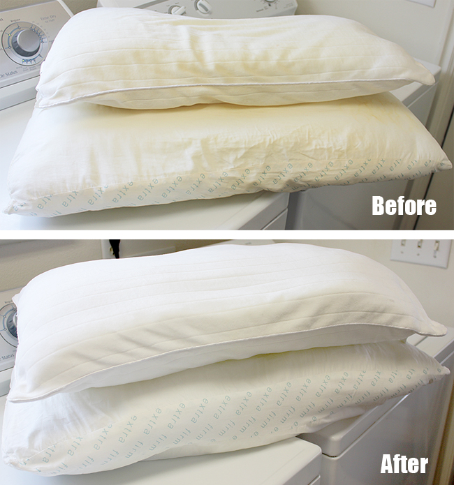 Revive Yellowed Pillows With 4 Ingredients